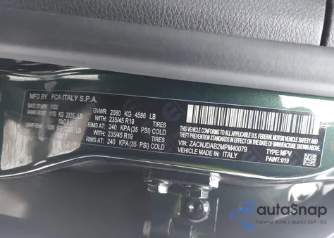 2021 Jeep Renegade Jeepster 4X4 from USA, damaged, VIN ZACNJDAB2MPM40079